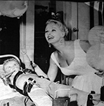 Sabrina and a polio victim in hostpital 1959

