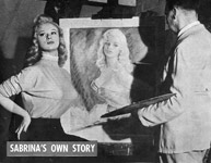 Sabrina has her portrait painted 1957