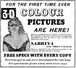 Ad for 3D colour pictures of Sabrina