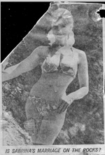 Is Sabrina's marriage on the rocks? 1974
