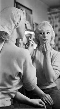 Sabrina (Norma Ann Sykes)  applies slpstick 28 feb 1958