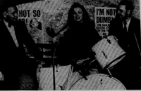 Sabrina (norma sykes) drumming at the Nelson's Imperial Ballroom
