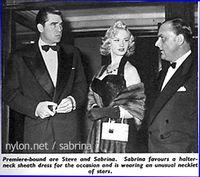 Steve Cochran and Sabrina head to a premiere