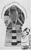 Sabrina leapfrogs a bollard