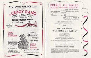 Sabrina in the Pleasures of Paris London programme 1957