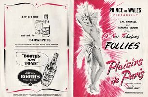 Sabrina in the Pleasures of Paris London programme 1957